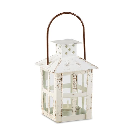 Kate Aspen® 4.75" Vintage White Lantern, 4ct. | 2.5" x 4.75" x 2.5" | Michaels®